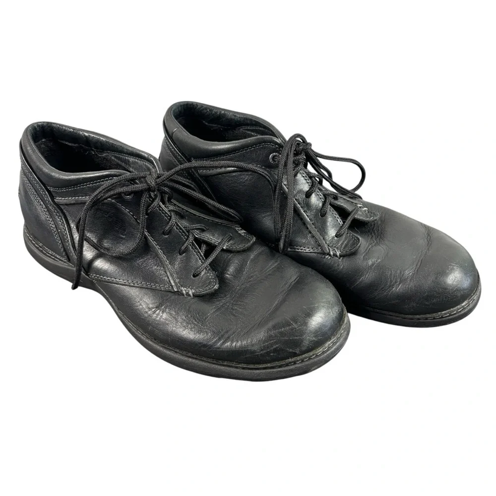 Red Wing Black Leather Slip And Oil Resistant Ankle Boots Work 4968 Men's 9EE